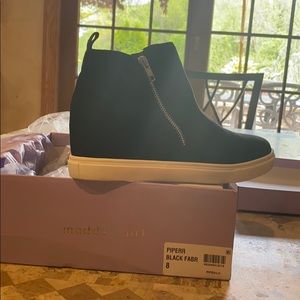 Madden Girl Black Sneaker Wedges